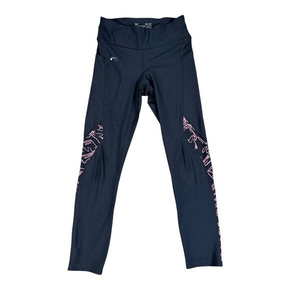 UNDER ARMOUR Women Leggings Compression Heatgear hi-rise Size Small black - Picture 1 of 8